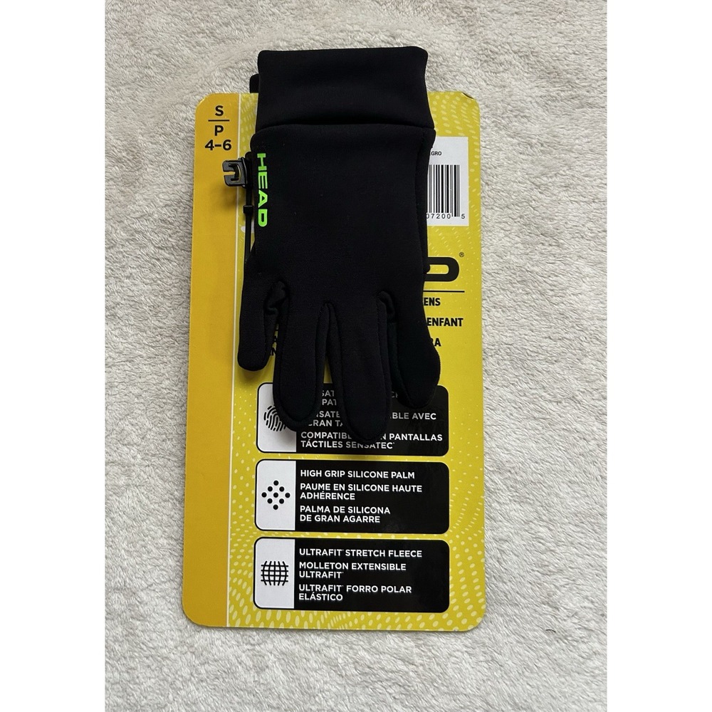 NWT HEAD black Winter kids gloves Size S #gloves #kids